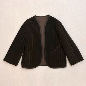 Vintage Velveteen Quilted Dark Chocolate Blazer